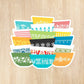 Pyrex-Inspired Whimsy Stack Sticker