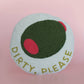 Dirty Olive Throw Pillow
