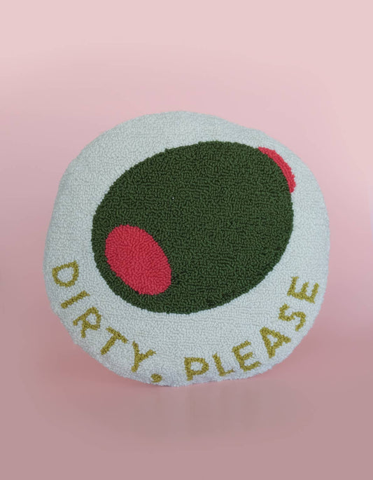 Dirty Olive Throw Pillow