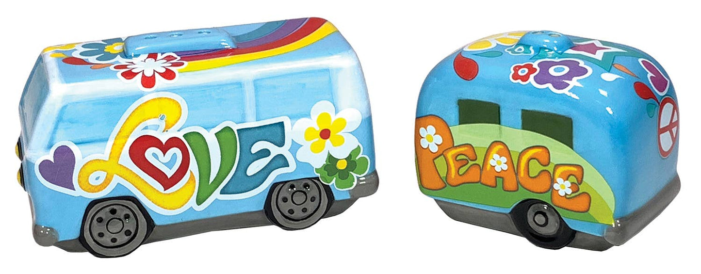 Road Trip Peace & Love Salt & Pepper Shaker Set