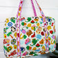 Quilted Weekender Duffle Bag | Lucky Vibes White