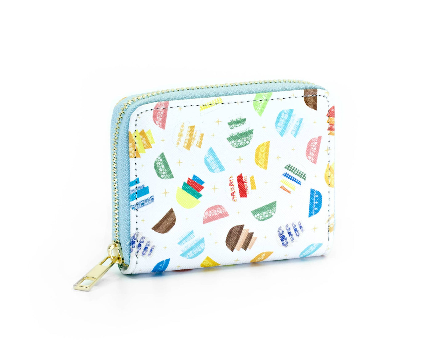 Pyrex-Inspired Retro Kitchen Wallet | 2 Sizes Available: Accordion Zip Wallet (Black)