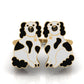 Staffordshire Dogs Adjustable Ring - 18k Gold Gilt Jewelry