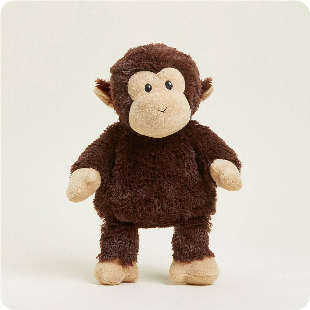 Stuffed monkey toy on a white background