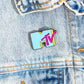 MTV Retro Blue Logo Enamel Pin
