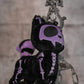 Ultra Violet Skelekitty Plush Keychain