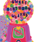 Bubblegum Birthday Wishes Greeting Card