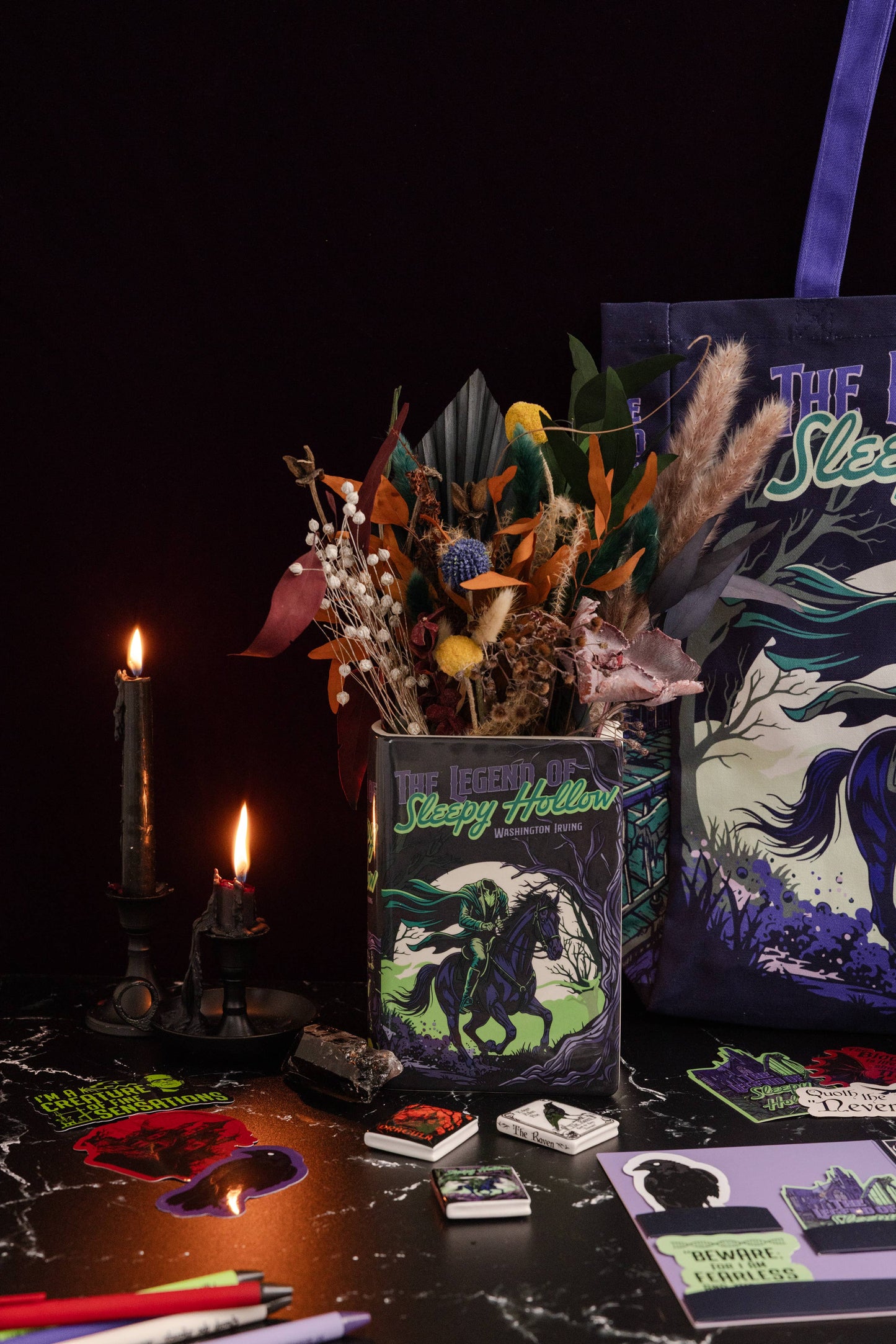 (Case Pack) Large Book Vase, Sleepy Hollow