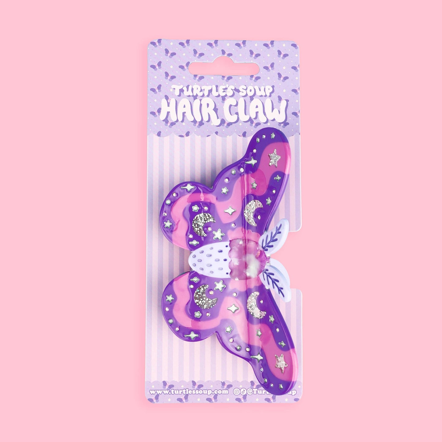 Pastel Moth Hair Claw