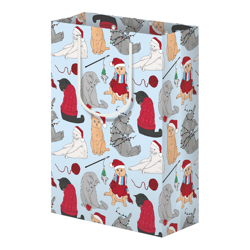 Christmas Cats Gift Bag