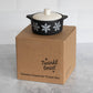 Pyrex-Inspired Black Snowflake Casserole Ceramic Trinket Box