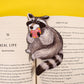 Raccoon Die-Cut Bookmark