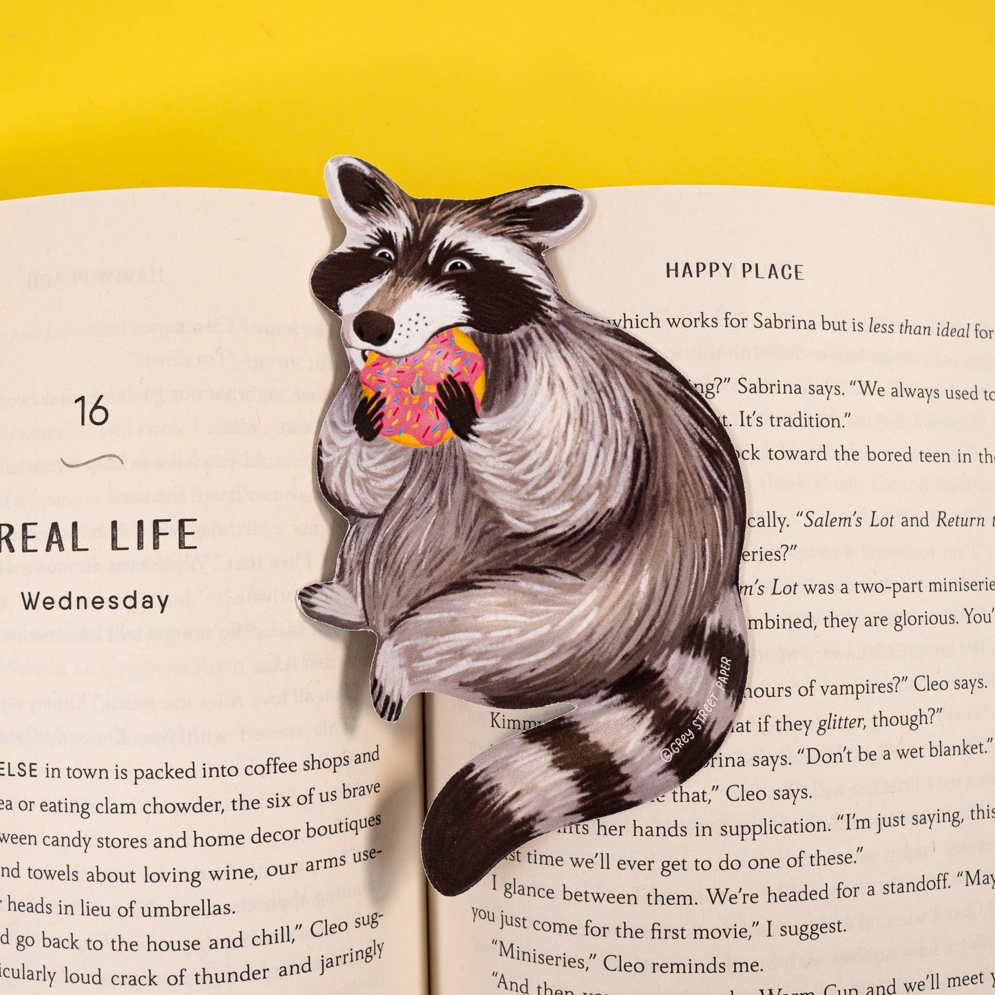 Raccoon Die-Cut Bookmark