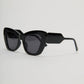 Black Chunky Geometric Sunglasses