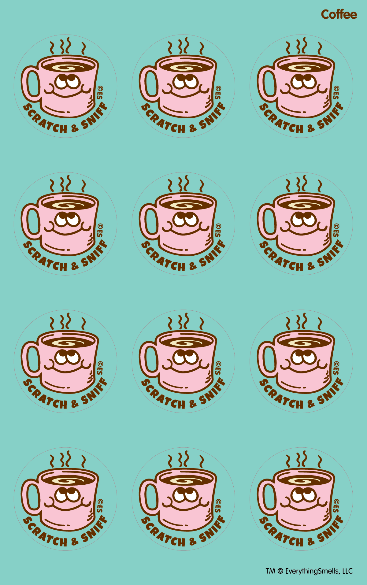 Cup Of Coffee Scratch & Sniff Stickers