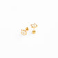 White Cat Flat Back Stud Earrings - Hypoallergenic