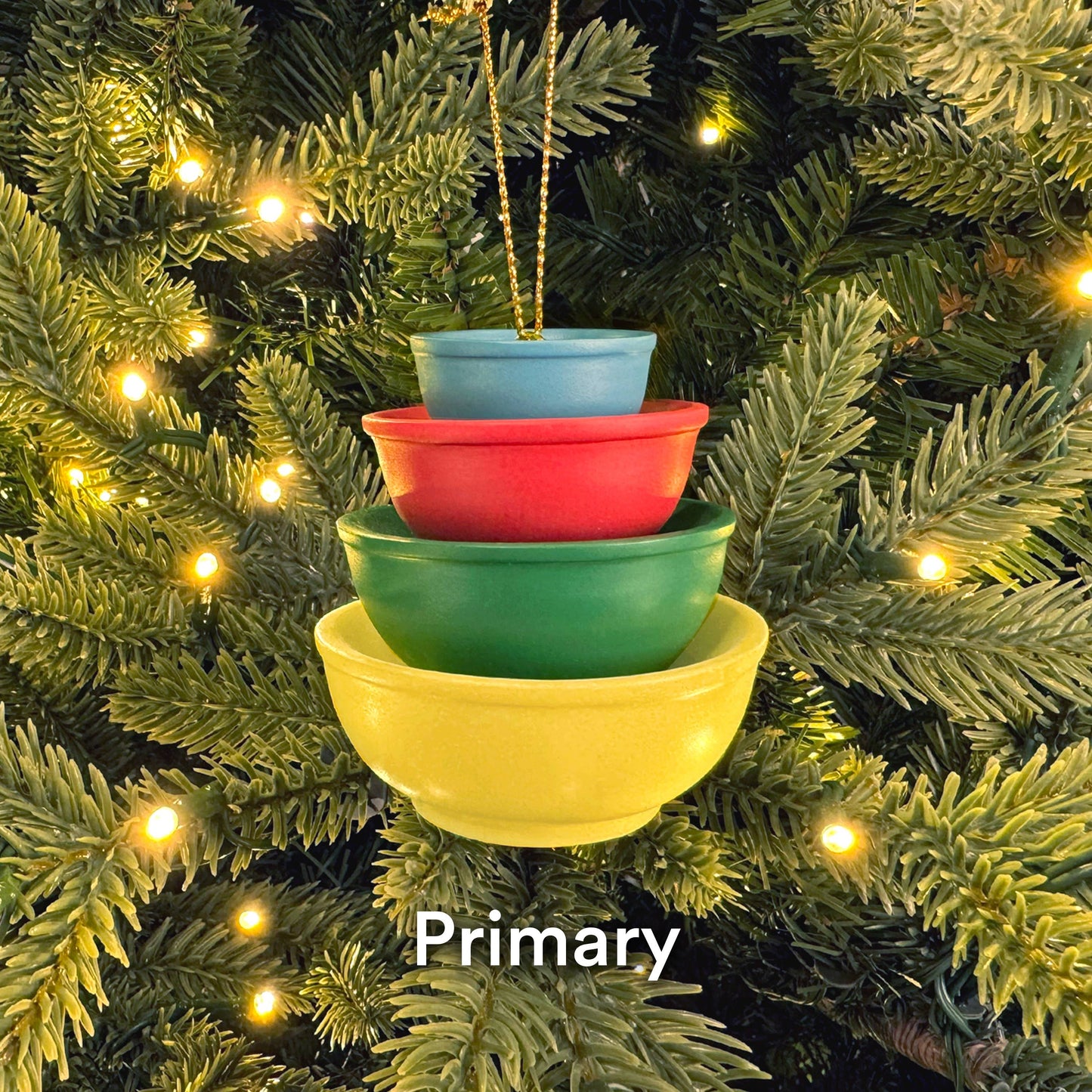 Mini Pyrex-Inspired Bowl Ornament | Retro Christmas Decor: Gooseberry