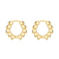Skull Hoops: 18K Gold Plated