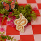 Metallic Gold Snake Embroidered (Iron-On) Patch