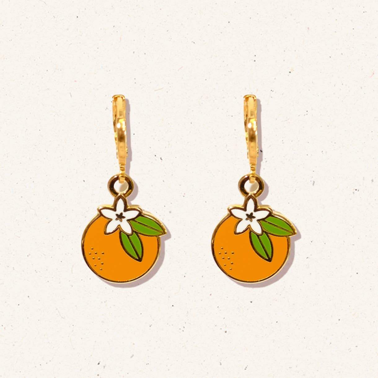 Orange Blossom Huggie Hoop Earrings