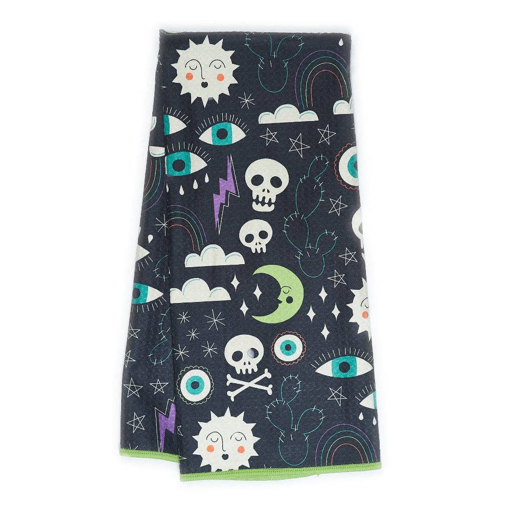Green Halloween Anywhere Towel Reversible