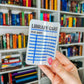 Library Card Hair Claw Clip