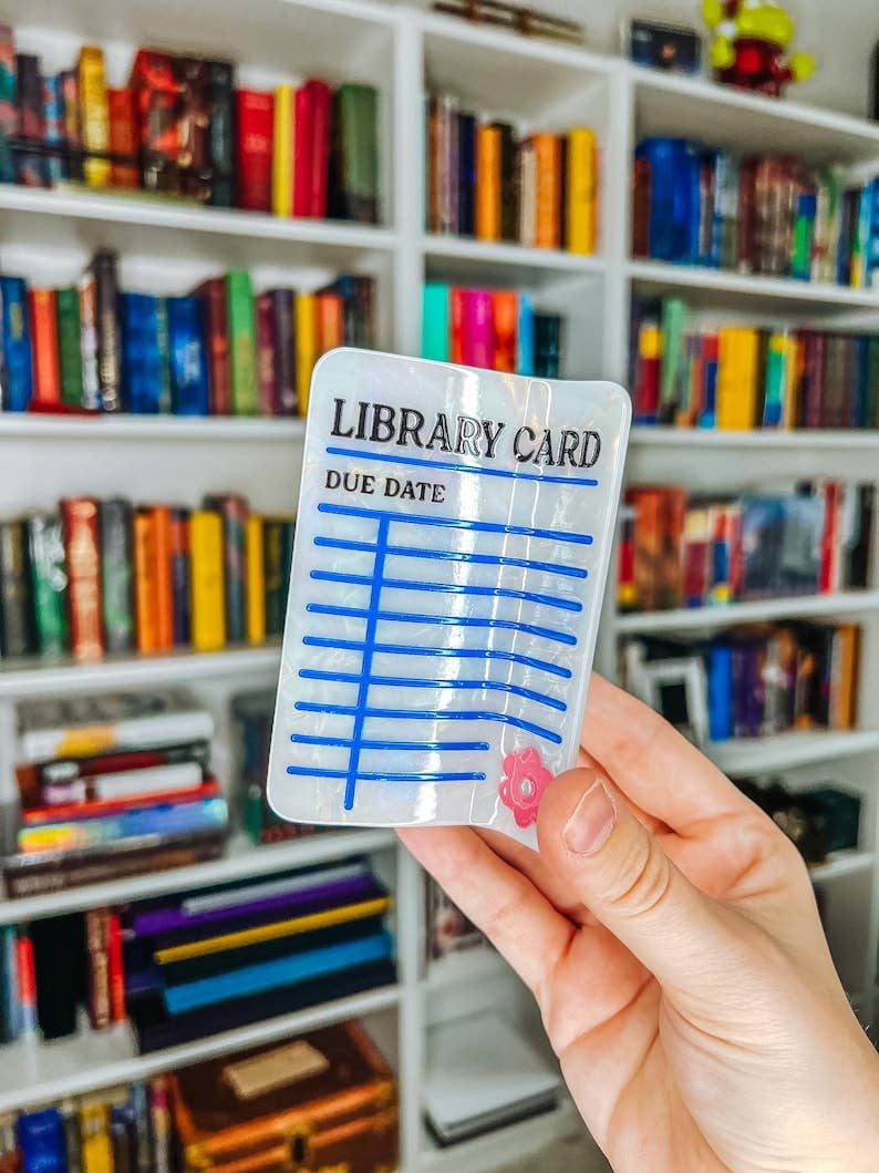 Library Card Hair Claw Clip