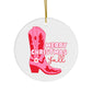 Cowgirl Boots Christmas Ornament