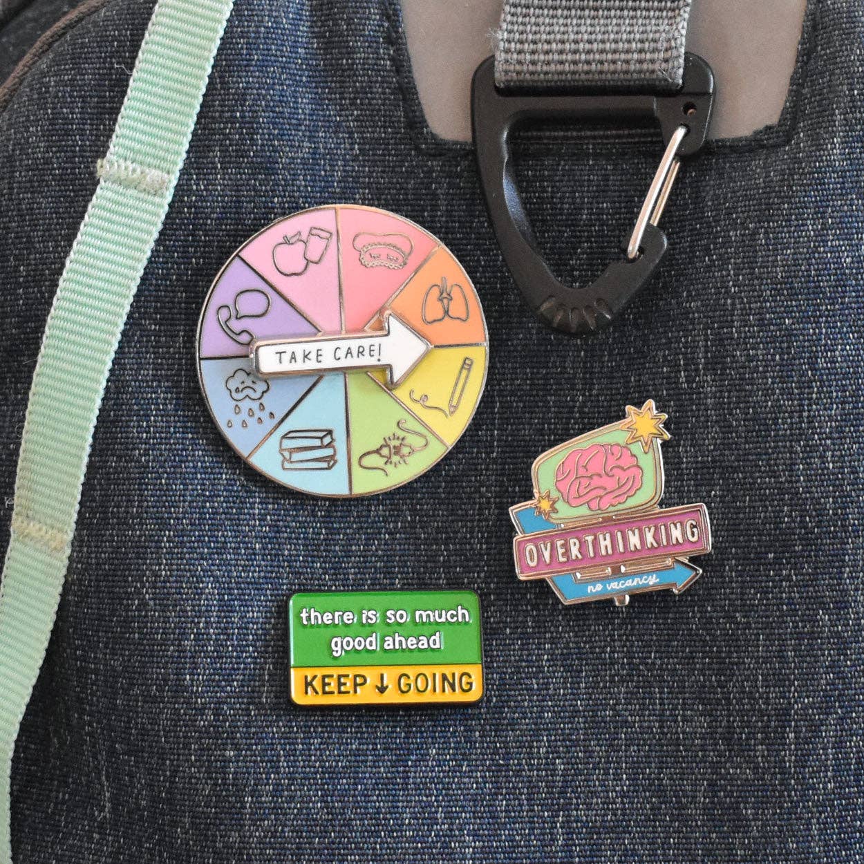 Overthinking Motel Sign Enamel Lapel Pin