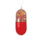 Pink and Red Sparkle Pill Shaker Ornament