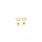 White Cat Flat Back Stud Earrings - Hypoallergenic