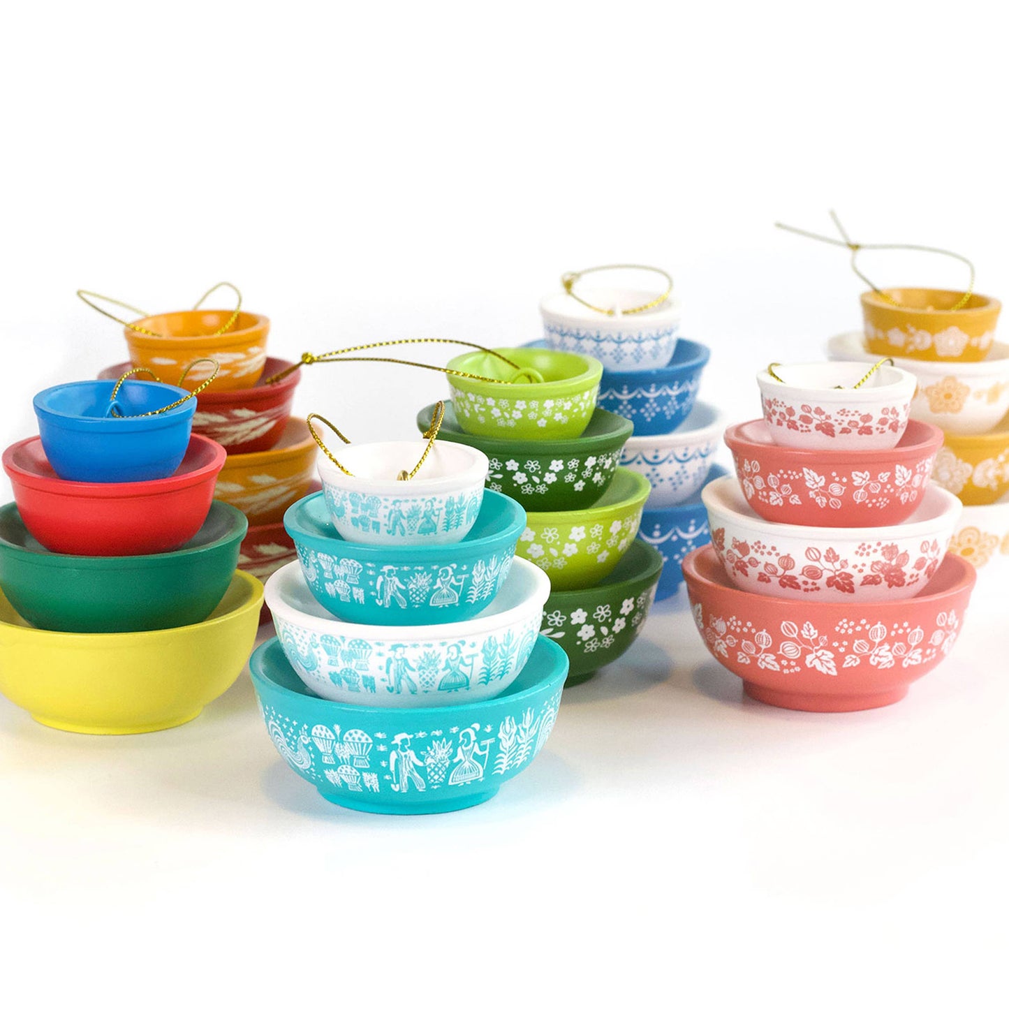 Mini Pyrex-Inspired Bowl Ornament | Retro Christmas Decor: Spring Blossom