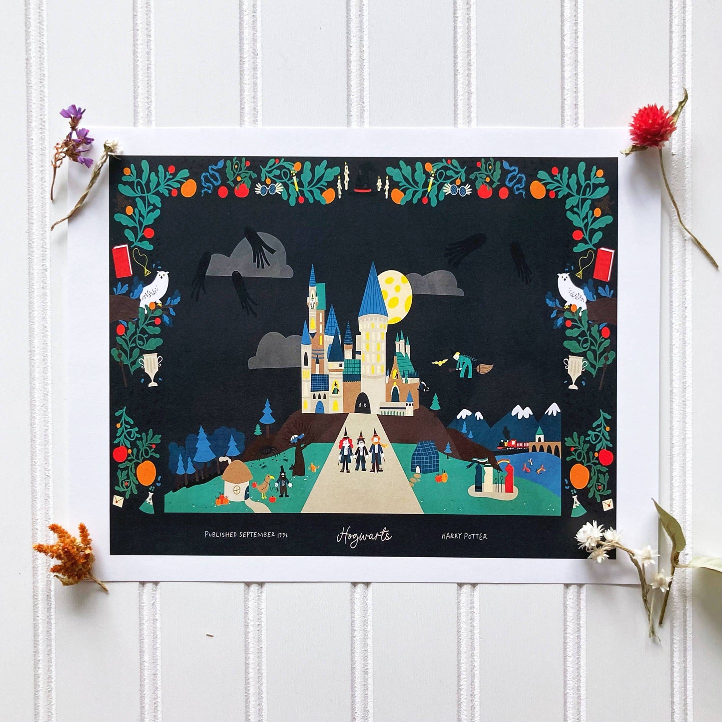 Harry Potter Hogwarts Bookish Print