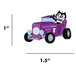 Kit-Cat Roadster Lapel Pin - Purple