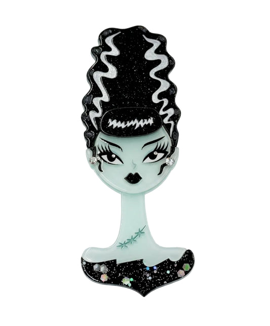 Mrs. Midnight Spooky Doll Brooch By Miss Fluff X Lipstick & Chrome