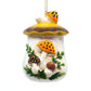 Merry Mushroom-Inspired 70s Hand-Painted Christmas Ornament – Retro Kitchen Decor