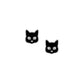 Cat Studs: 18K Gold Plated
