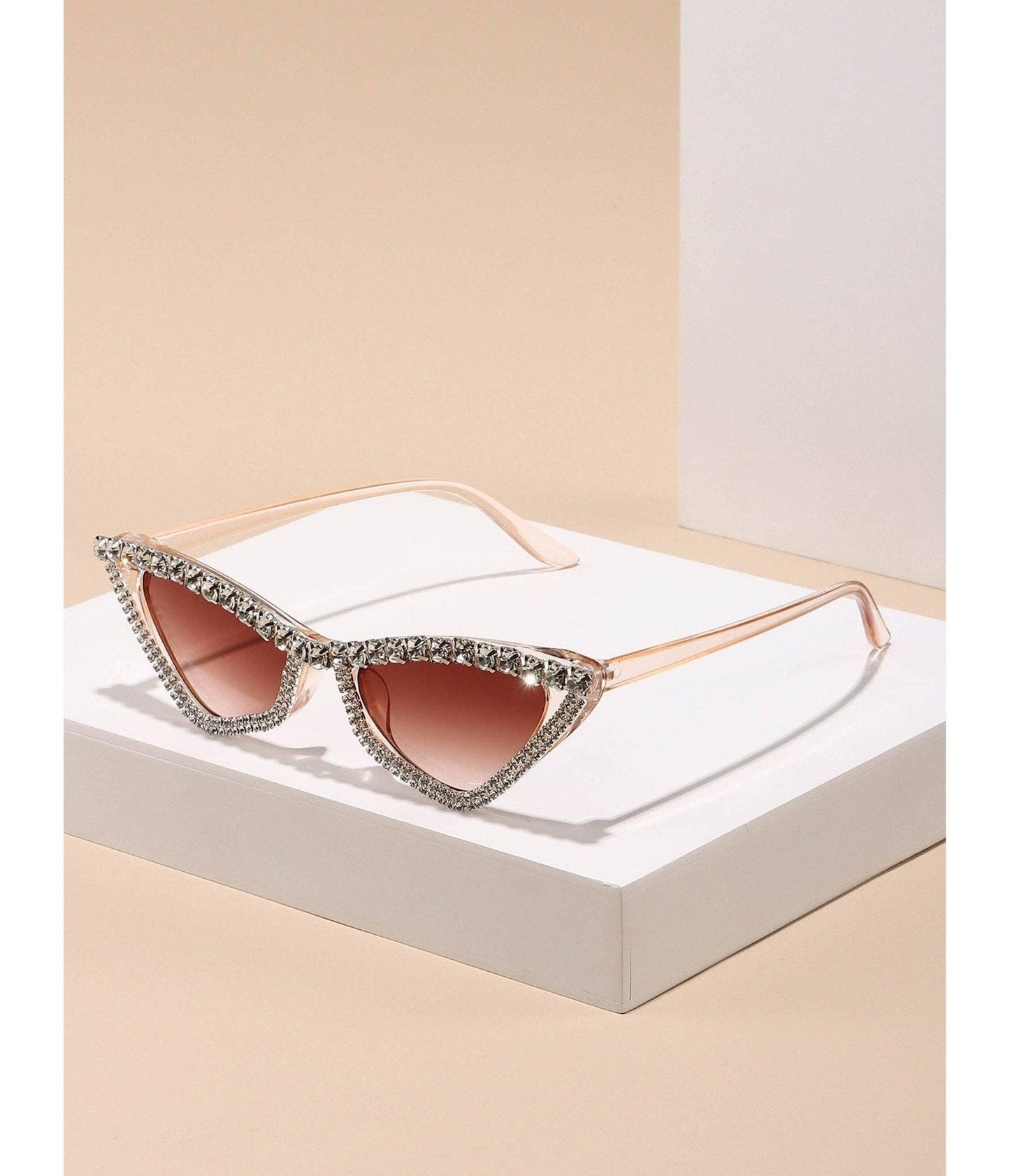 Unique Vintage Rhinestone Cat Eye Sunglasses