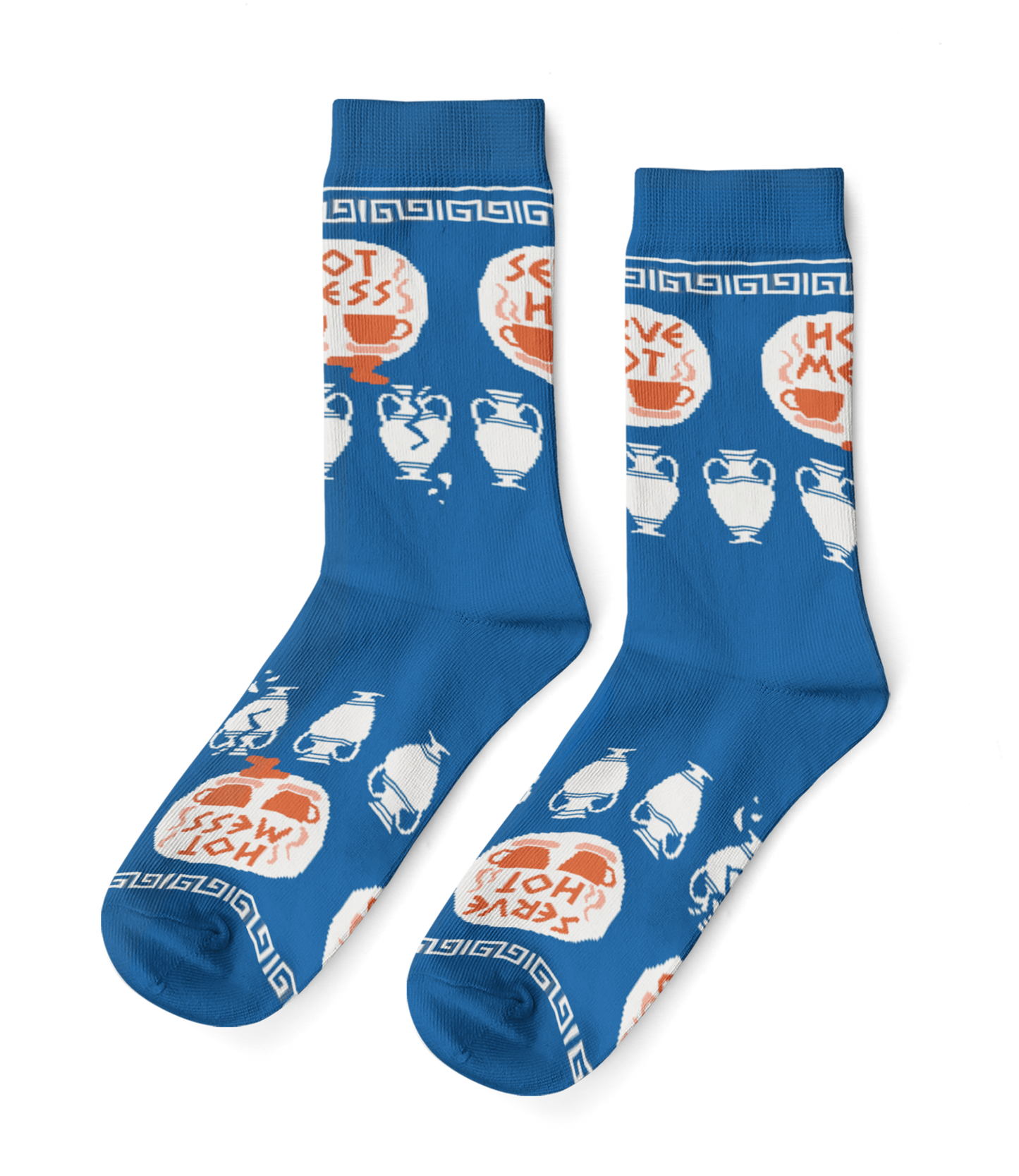 Serve Hot, Hot Mess Large Crew Socks