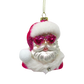 Pink Santa w/Glasses Ornament