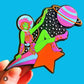 Space Cowgirl Rubber Magnet