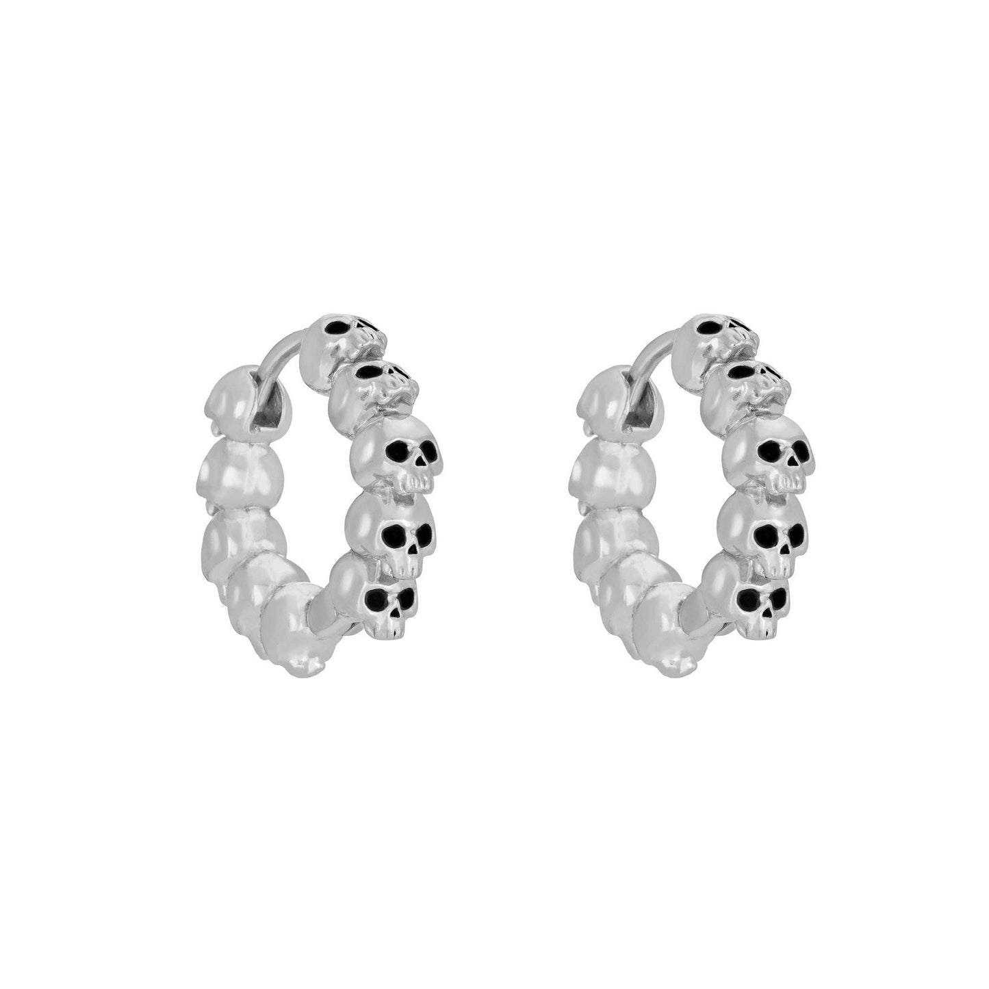 Skull Hoops: 18K Gold Plated