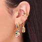 Peace Sign Studs: 18K Gold Plated