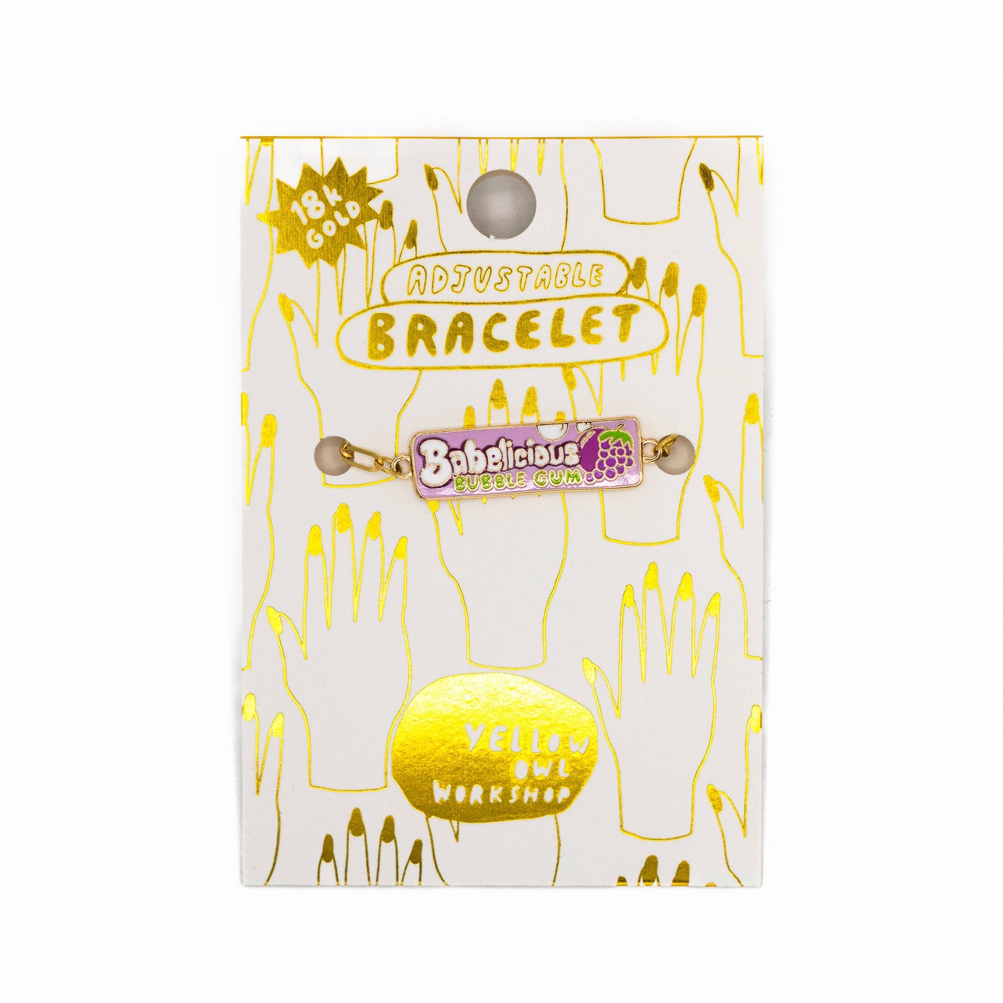 Babelicious Bubble Gum Bracelet - 18k Gold Gilt Enamel