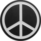 Enamel Pin - Peace Sign - Black And White