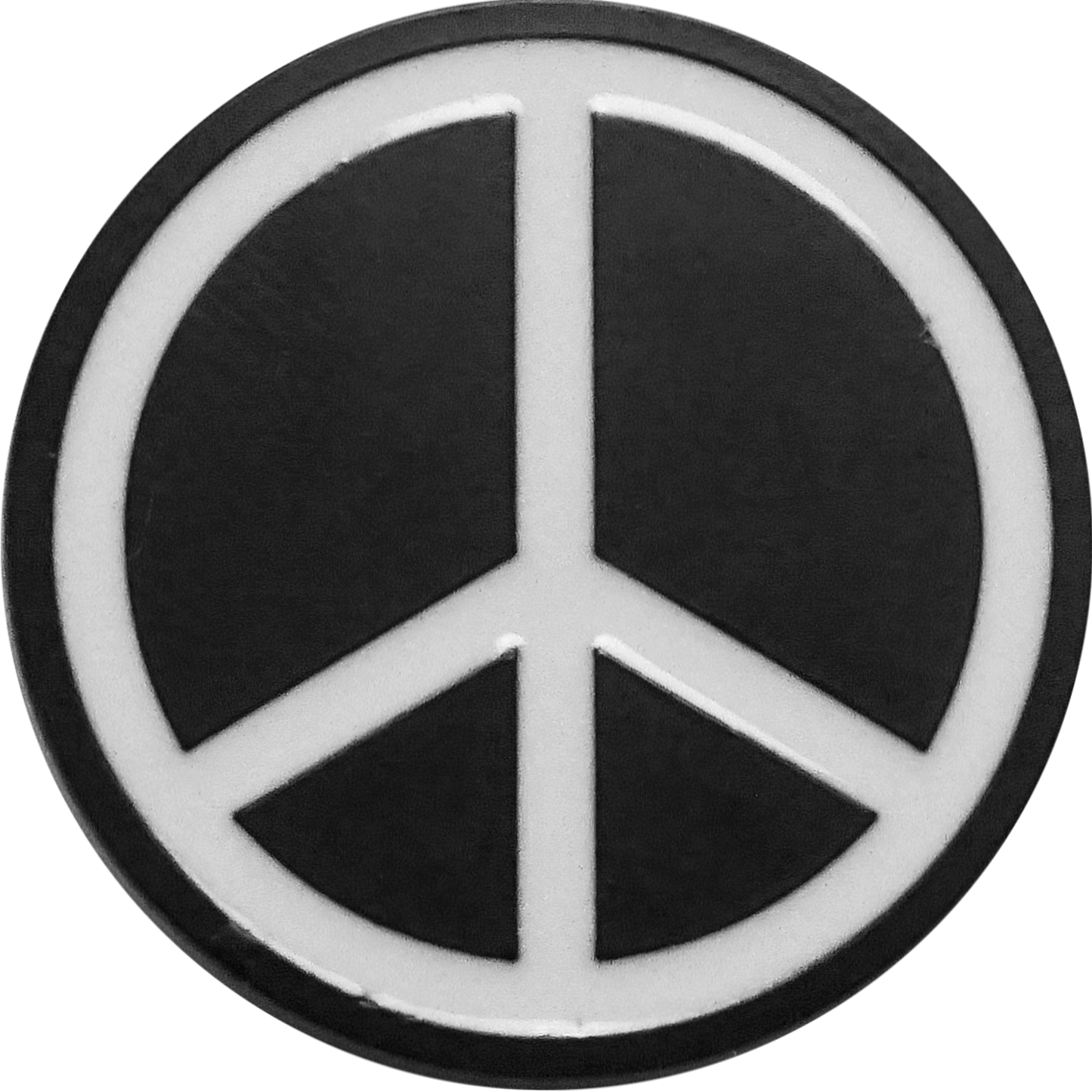 Enamel Pin - Peace Sign - Black And White