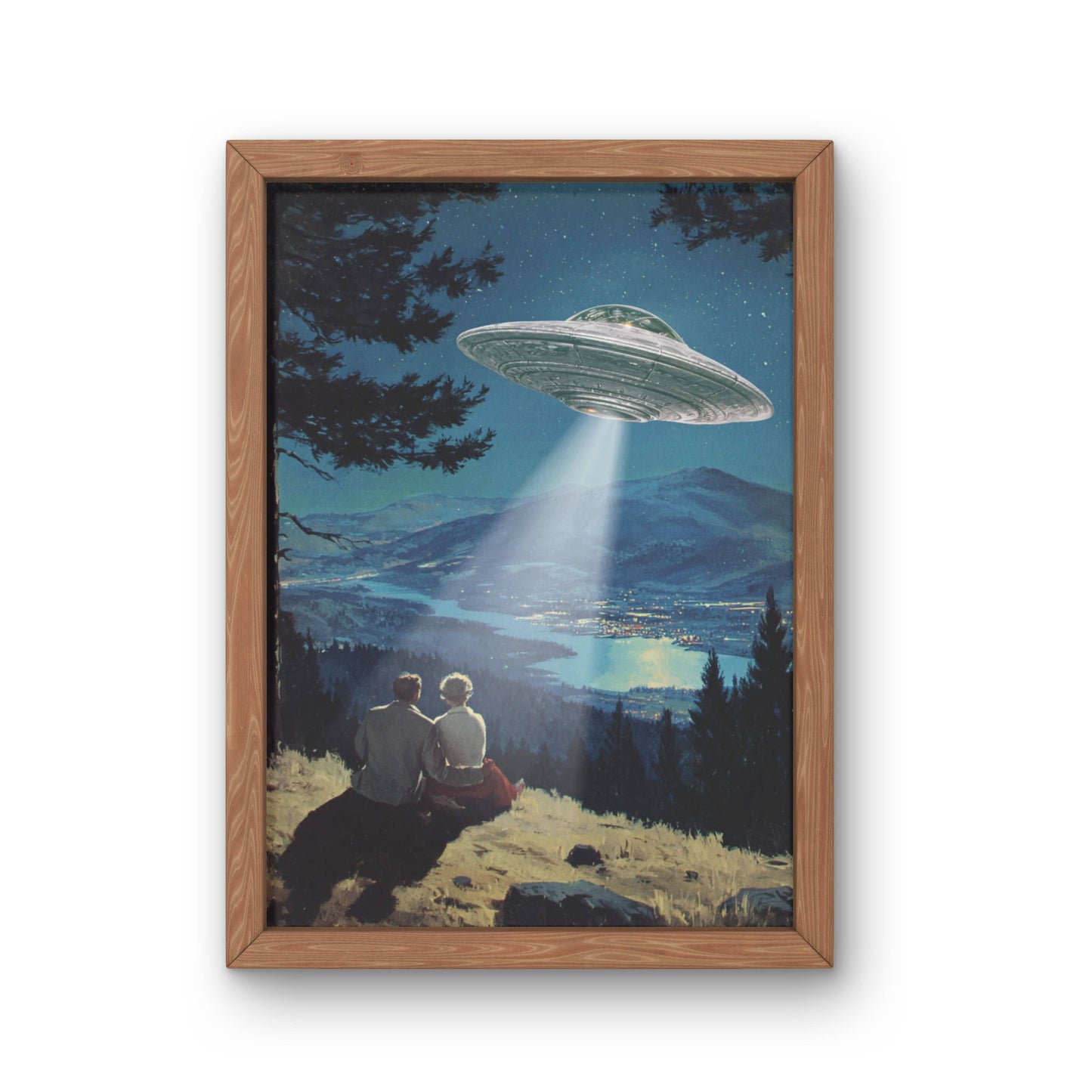 UFO Couple Art Print