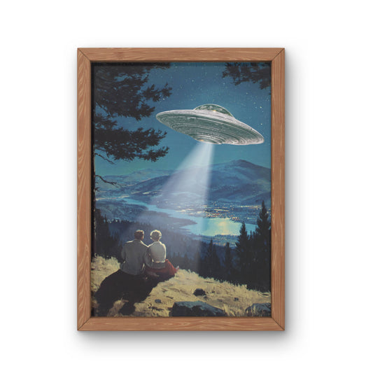UFO Couple Art Print