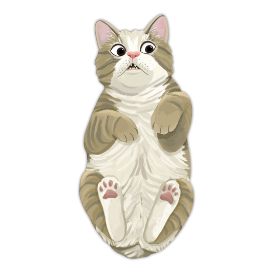 Side Eye Gasping Cat Funny Die-Cut Bookmark