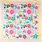 Multi-Color Floral Silk-Feel Scarf